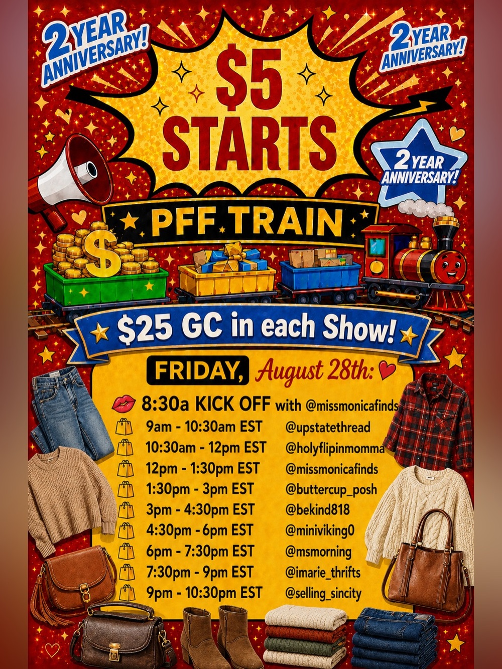 💃🏻🚂FRIDAY JULY 31th- PFF Train🚂💃🏻 - Picture 2 of 4